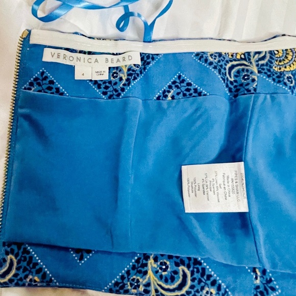 Veronica Beard Troye linen skirt set Sz 4 - Picture 5 of 7